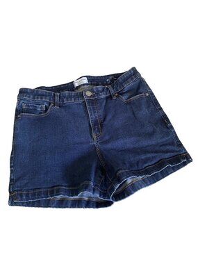 Lane Bryant Womens 18 Flex Magic Waistband Mid-Rise Sign. Denim Shorts Wash